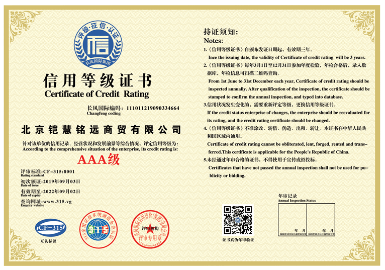 河马博士——信用AAA级证书